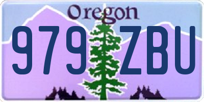 OR license plate 979ZBU