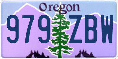 OR license plate 979ZBW