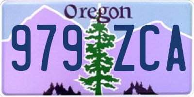 OR license plate 979ZCA