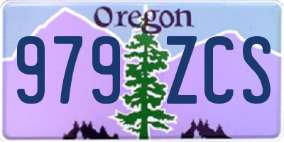 OR license plate 979ZCS