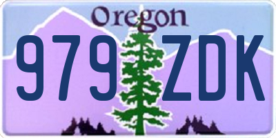 OR license plate 979ZDK
