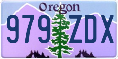 OR license plate 979ZDX