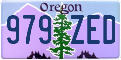 OR license plate 979ZED