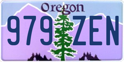 OR license plate 979ZEN