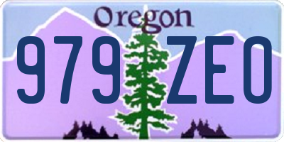 OR license plate 979ZEO