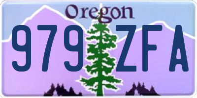 OR license plate 979ZFA