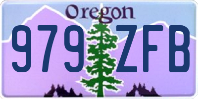 OR license plate 979ZFB