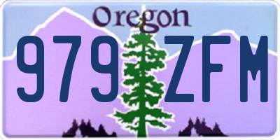 OR license plate 979ZFM