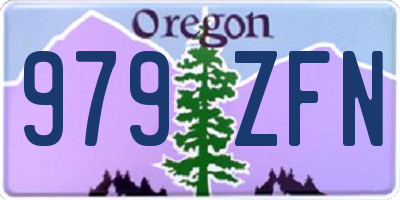 OR license plate 979ZFN