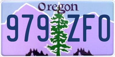 OR license plate 979ZFO
