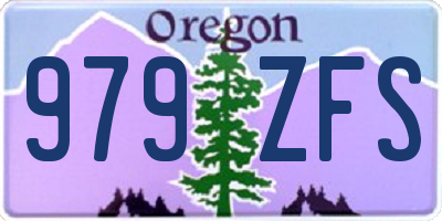 OR license plate 979ZFS