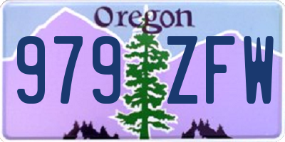 OR license plate 979ZFW