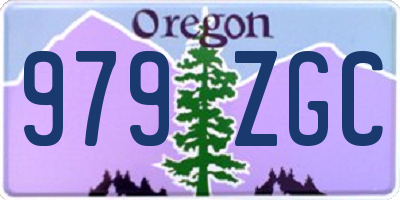 OR license plate 979ZGC