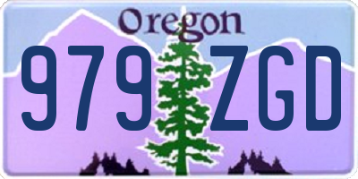 OR license plate 979ZGD