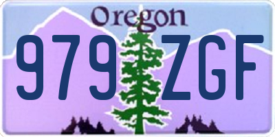 OR license plate 979ZGF
