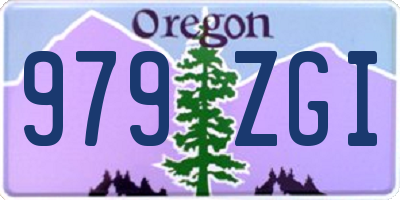 OR license plate 979ZGI