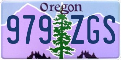 OR license plate 979ZGS