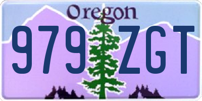 OR license plate 979ZGT