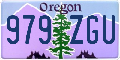 OR license plate 979ZGU