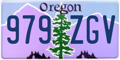 OR license plate 979ZGV