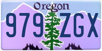 OR license plate 979ZGX