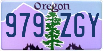 OR license plate 979ZGY
