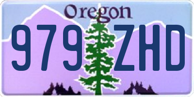 OR license plate 979ZHD