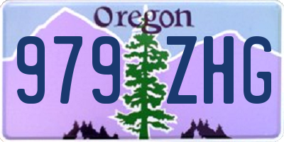 OR license plate 979ZHG