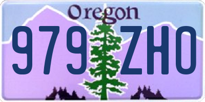 OR license plate 979ZHO