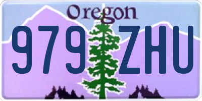 OR license plate 979ZHU
