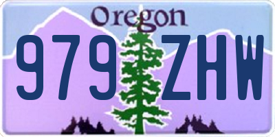 OR license plate 979ZHW