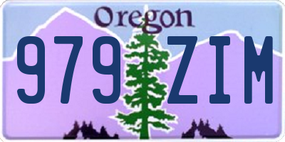 OR license plate 979ZIM