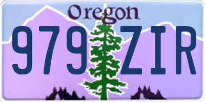 OR license plate 979ZIR