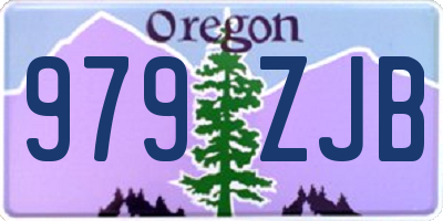 OR license plate 979ZJB