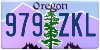 OR license plate 979ZKL