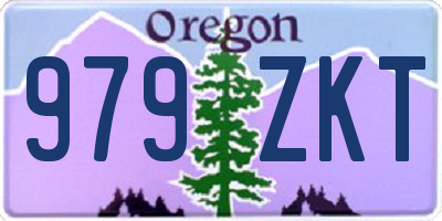 OR license plate 979ZKT