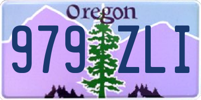 OR license plate 979ZLI