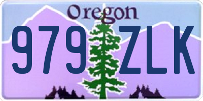 OR license plate 979ZLK