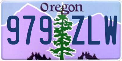 OR license plate 979ZLW