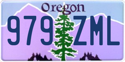 OR license plate 979ZML