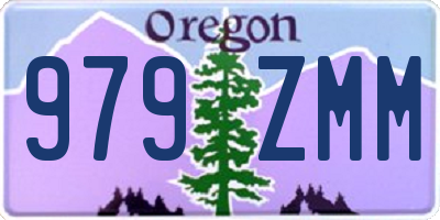 OR license plate 979ZMM