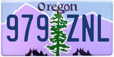 OR license plate 979ZNL