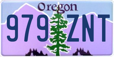 OR license plate 979ZNT