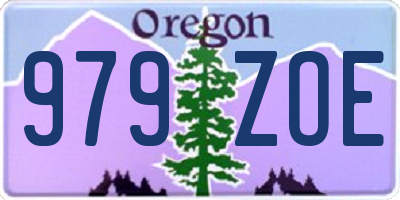 OR license plate 979ZOE