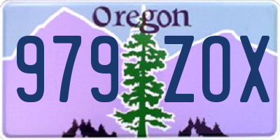 OR license plate 979ZOX