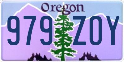 OR license plate 979ZOY