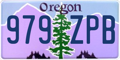 OR license plate 979ZPB