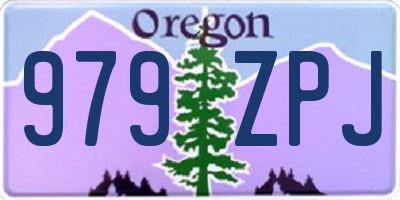 OR license plate 979ZPJ