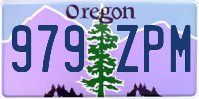 OR license plate 979ZPM