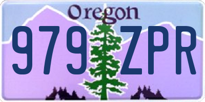 OR license plate 979ZPR